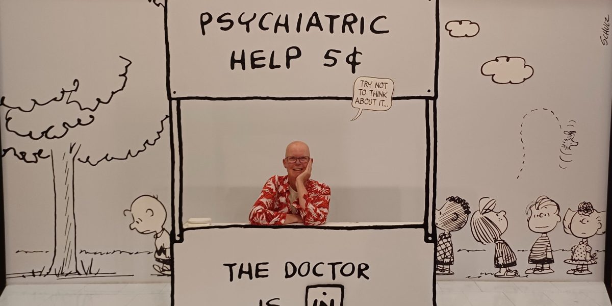 humor en ontspanning met cartoons Bezoek Snoopy Museum California – Psychiatric Help stand